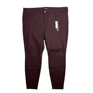 Liverpool Madonna Skinny‎ Pants Plus Size 22W High Rise Aubergine Burgandy NWT